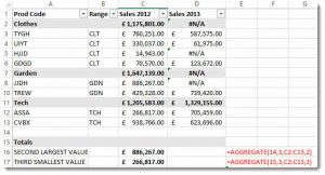 Excel AGGREGATE Function: Ignore Error Values, Subtotals & Hidden Rows