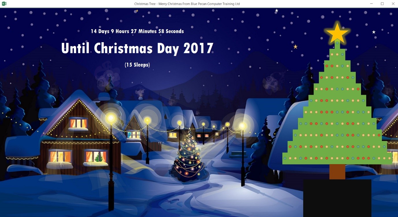 Create a Christmas Tree with Sparkling Lights in Excel